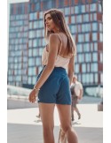 Pantaloni scurți casual dama indigo MP47370 - Magazin online - Boutique